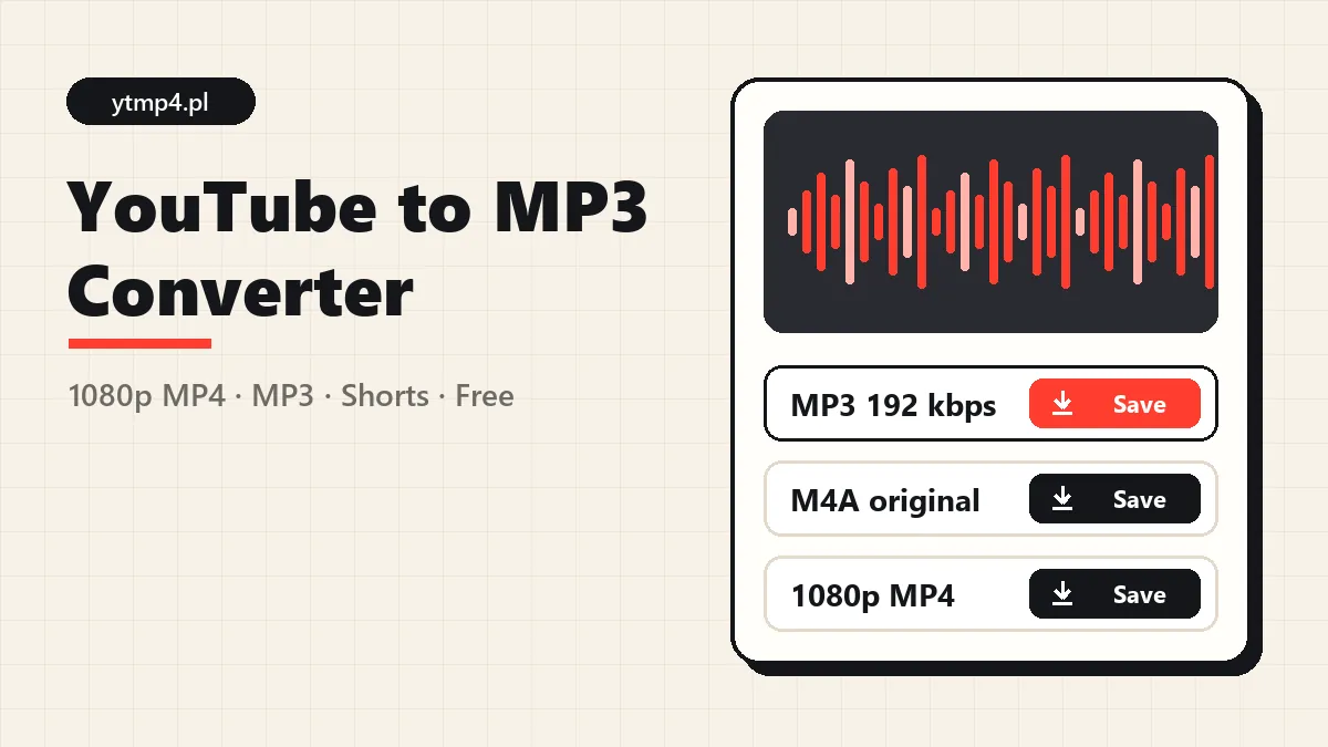 YouTube to MP3 converter by YTMP4: save YouTube audio as MP3 or M4A