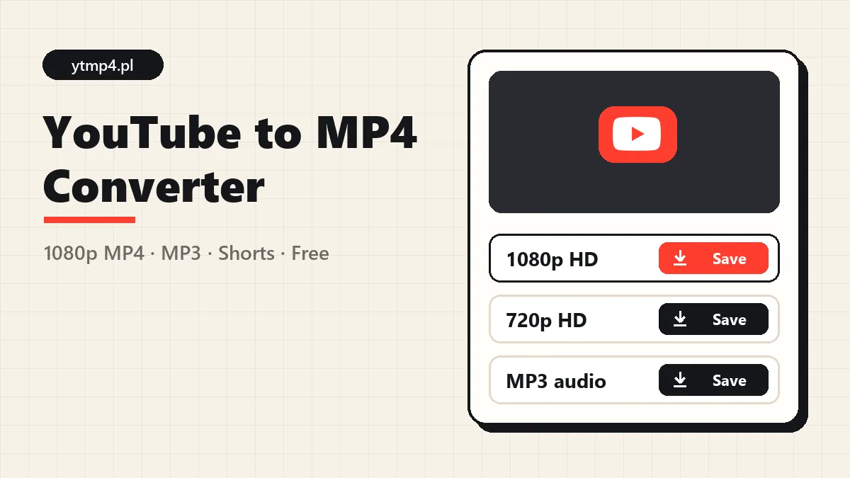YouTube to MP4 converter by YTMP4: convert YouTube videos to 1080p MP4