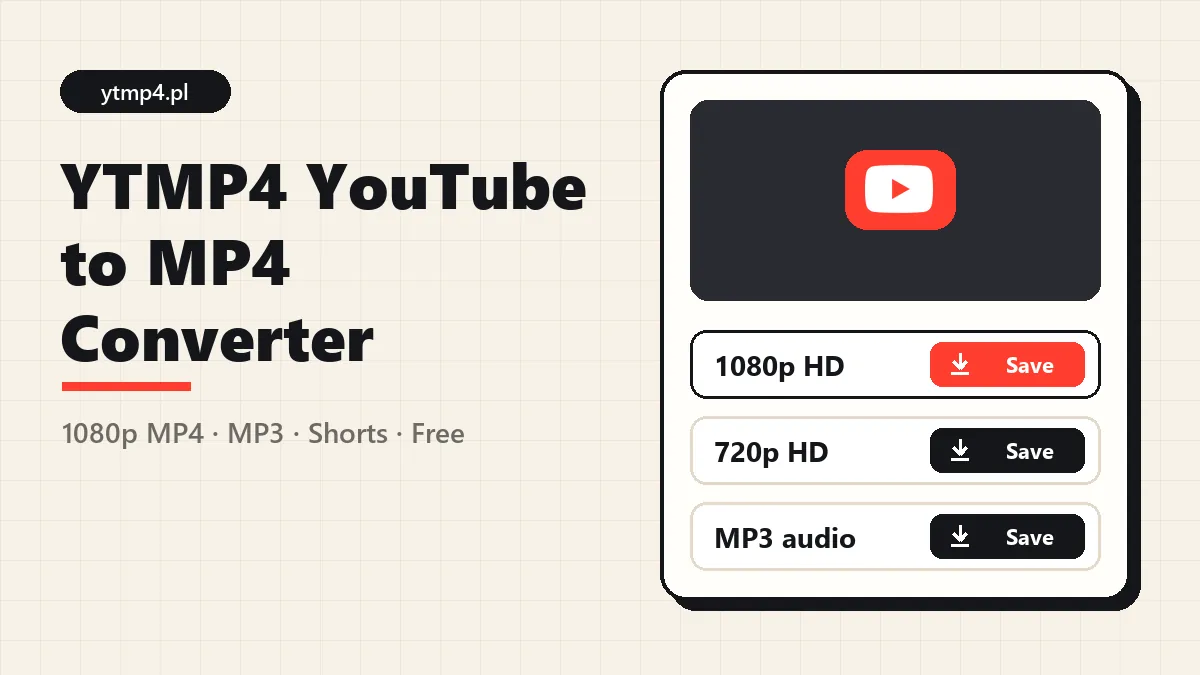 YTMP4 YouTube to MP4 converter: download YouTube videos in 1080p MP4 or MP3
